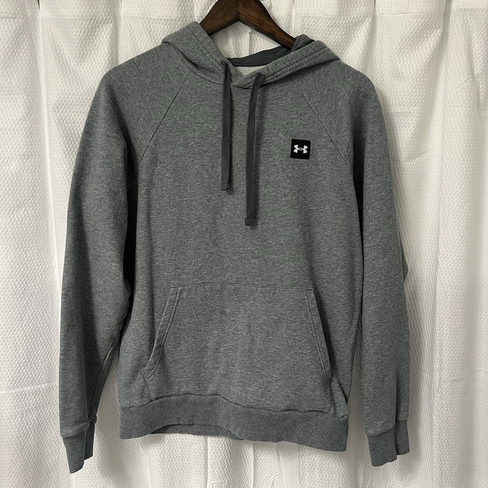 Under Armour UA Rival Fleece Hoodie Mens Small Gray Sweatshirt Pullover